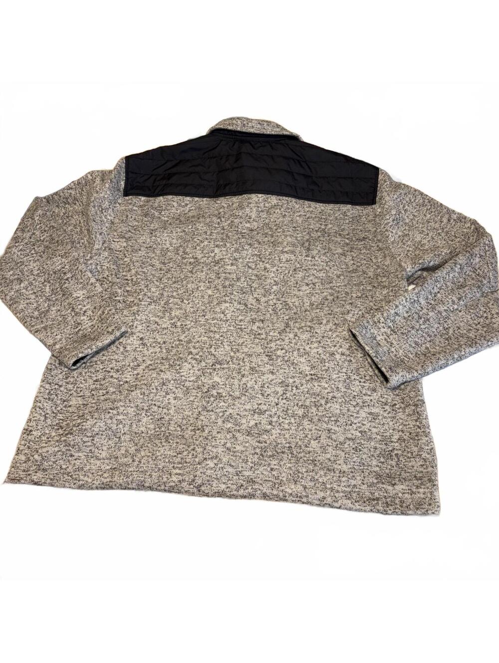 Free Country Frore Sweater Knit Fleece Men’s 2XL Gray and Black Zip-Up Jacket - Picture 3 of 8